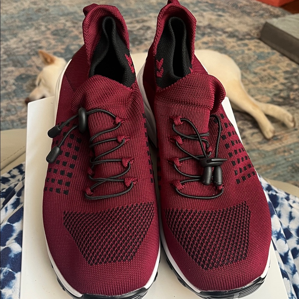 Women's Burgundy Athletic Shoes
